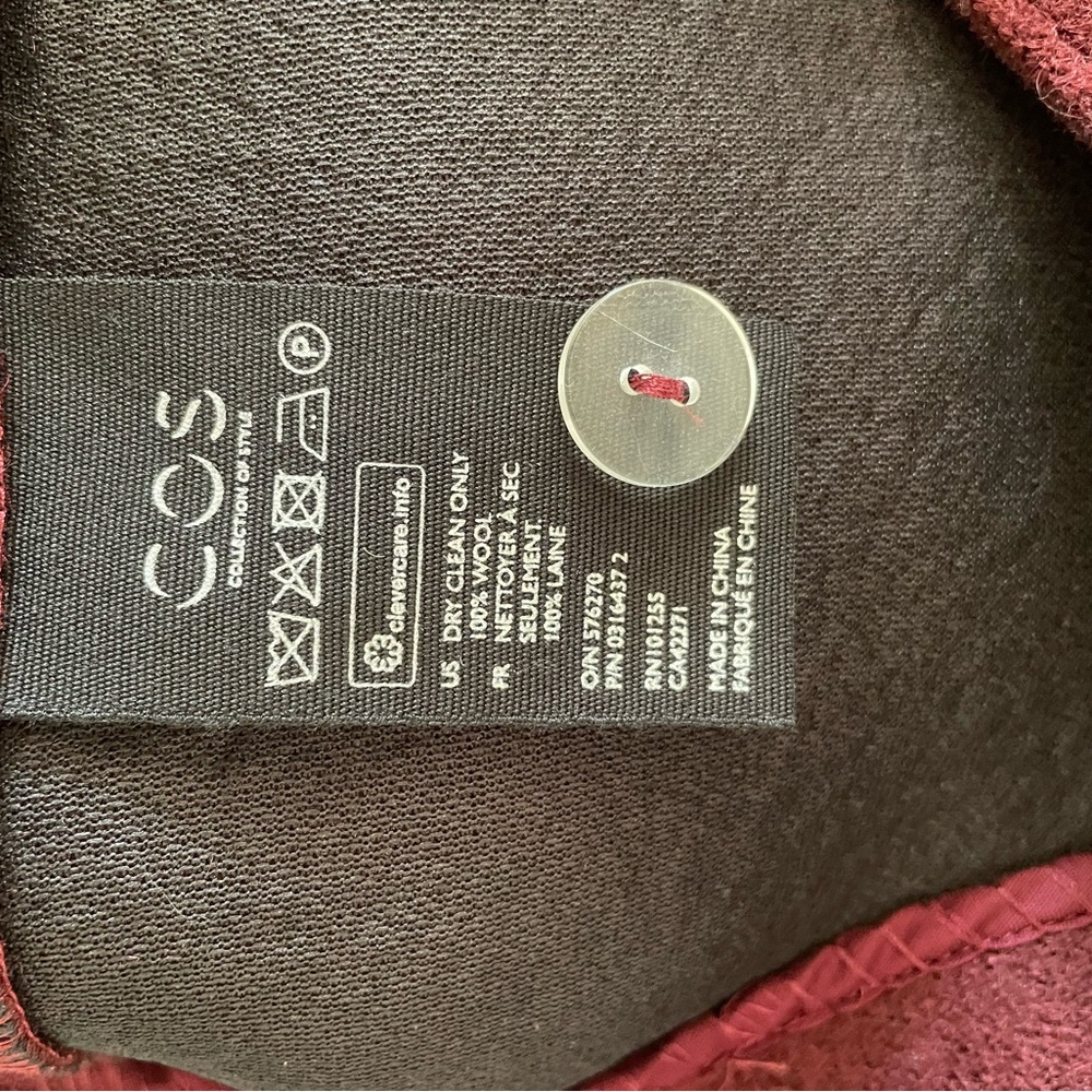 COS‎ Burgundy High-Low Skirt - Picture 5 of 5